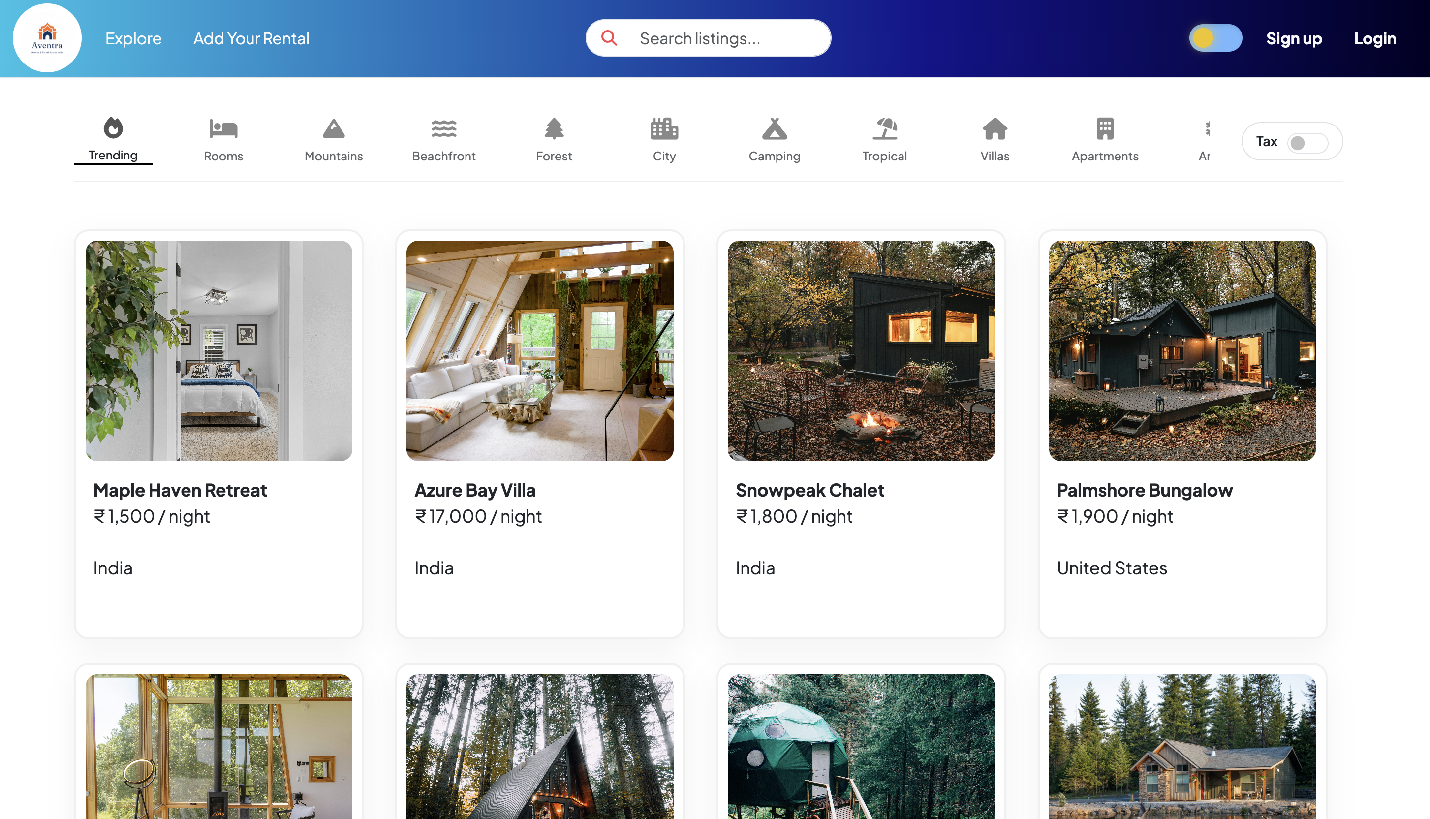 Aventra Project Screenshot